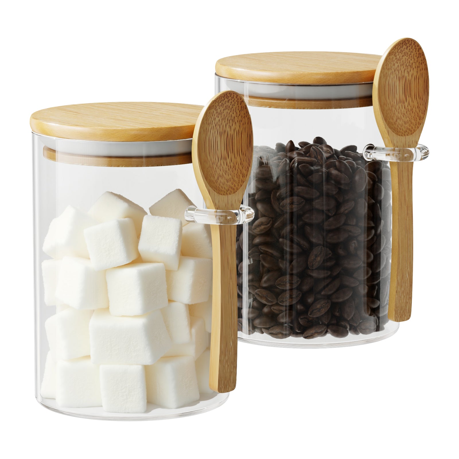 15oz Glass Sugar Container with Spoon