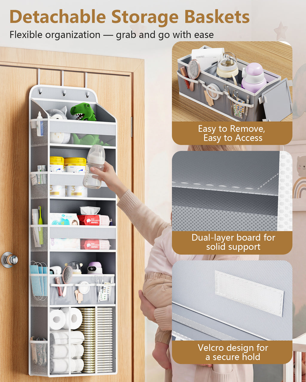 5-Tier Over the Door Organizer for Nursery