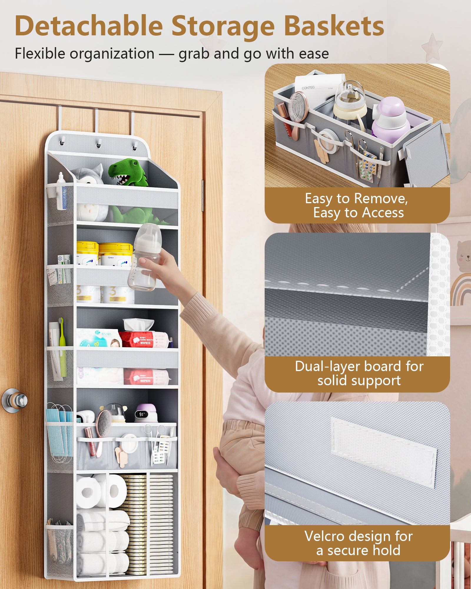 5-Tier Over the Door Organizer for Nursery