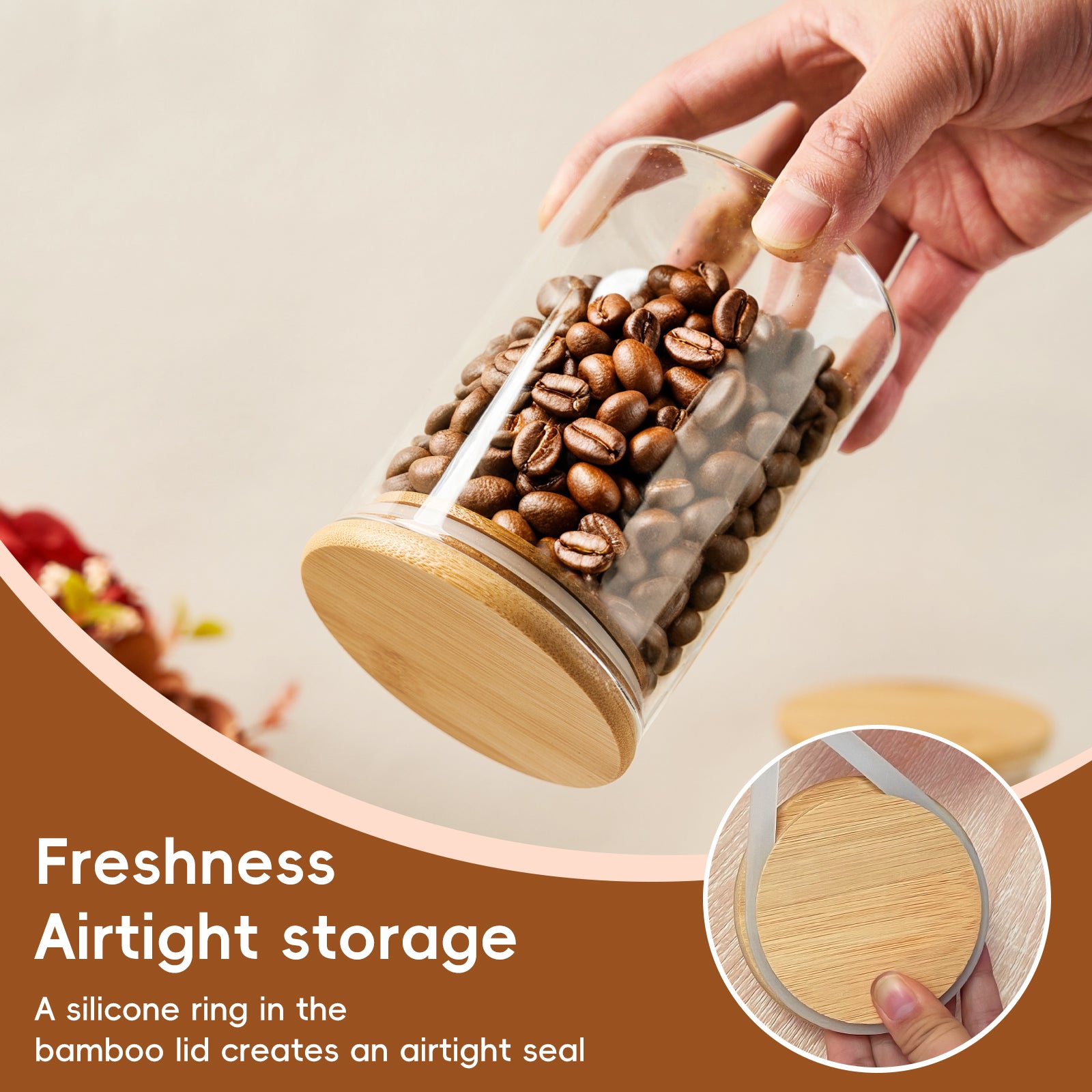 15oz Glass Sugar Container with Spoon