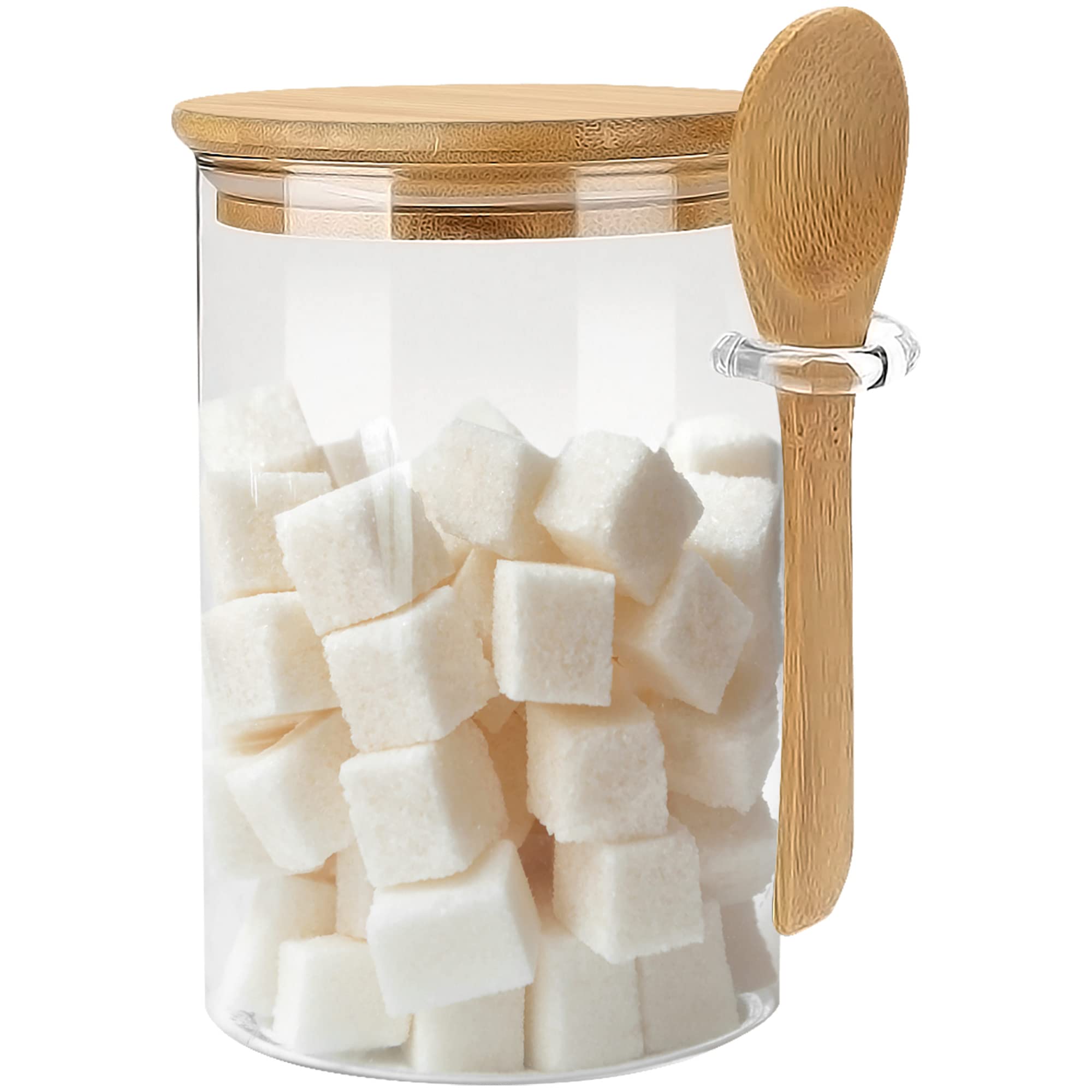 15oz Glass Sugar Container with Spoon