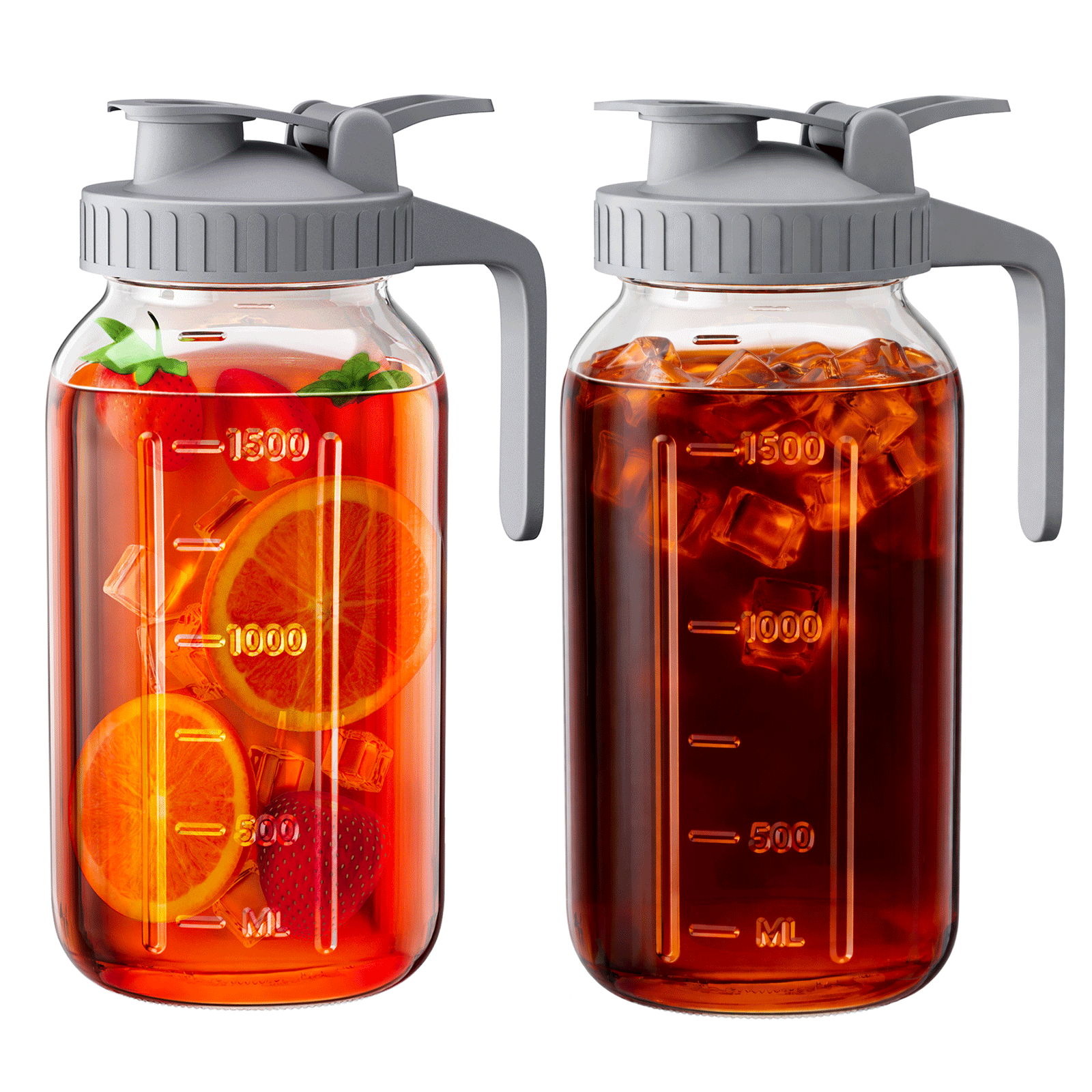 64oz Glass Pitcher with Lid