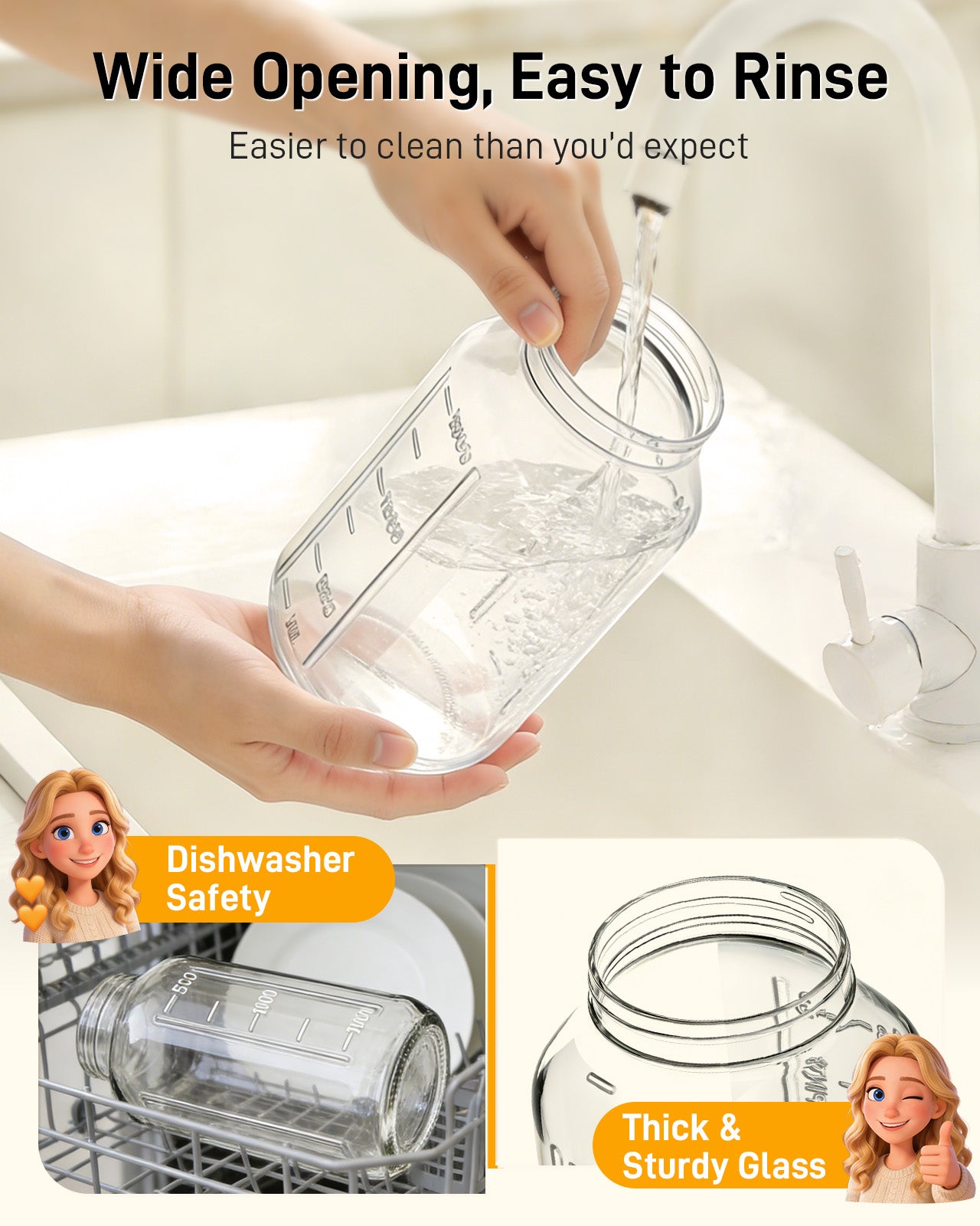 64oz Glass Pitcher with Lid