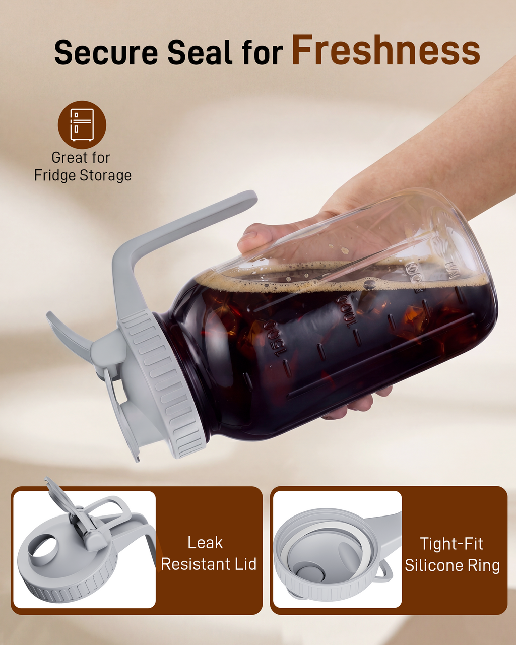 64oz Glass Cold Brew Coffee Maker